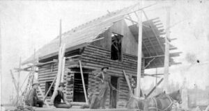 Hospitable (formerly Smartbnb) Review Construction of David Denny's log cabin for his real estate office, Republican St. and Queen Anne Ave., May 1889